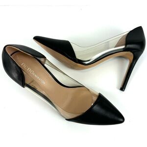 BCBGeneration Black and Clear Heels
